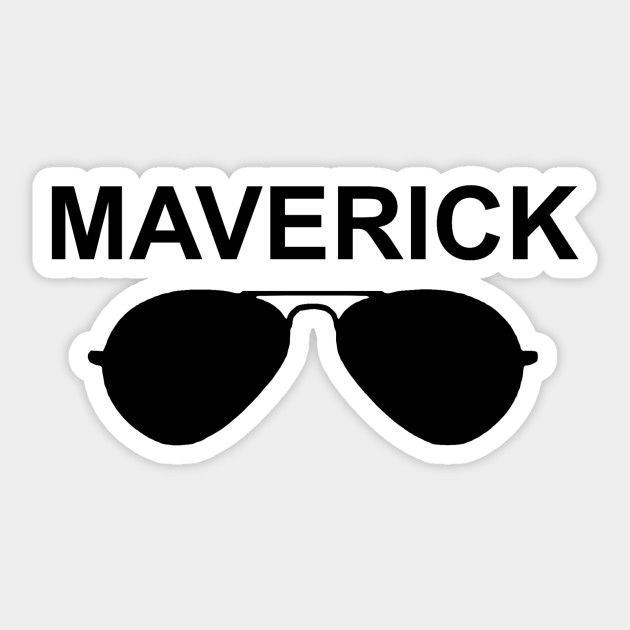 Maverick Top Gun Sticker TeePublic